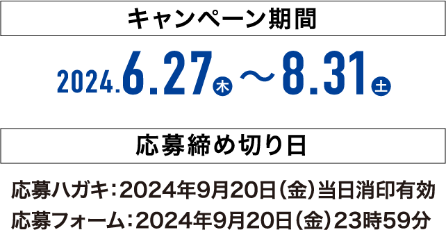 キャンペーン期間・応募締切日